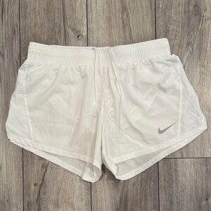 Nike Women's White and Gray Athletic Shorts‎